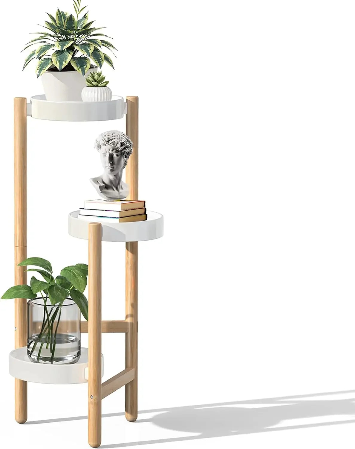 2-Tier Indoor Bamboo Plant Stand