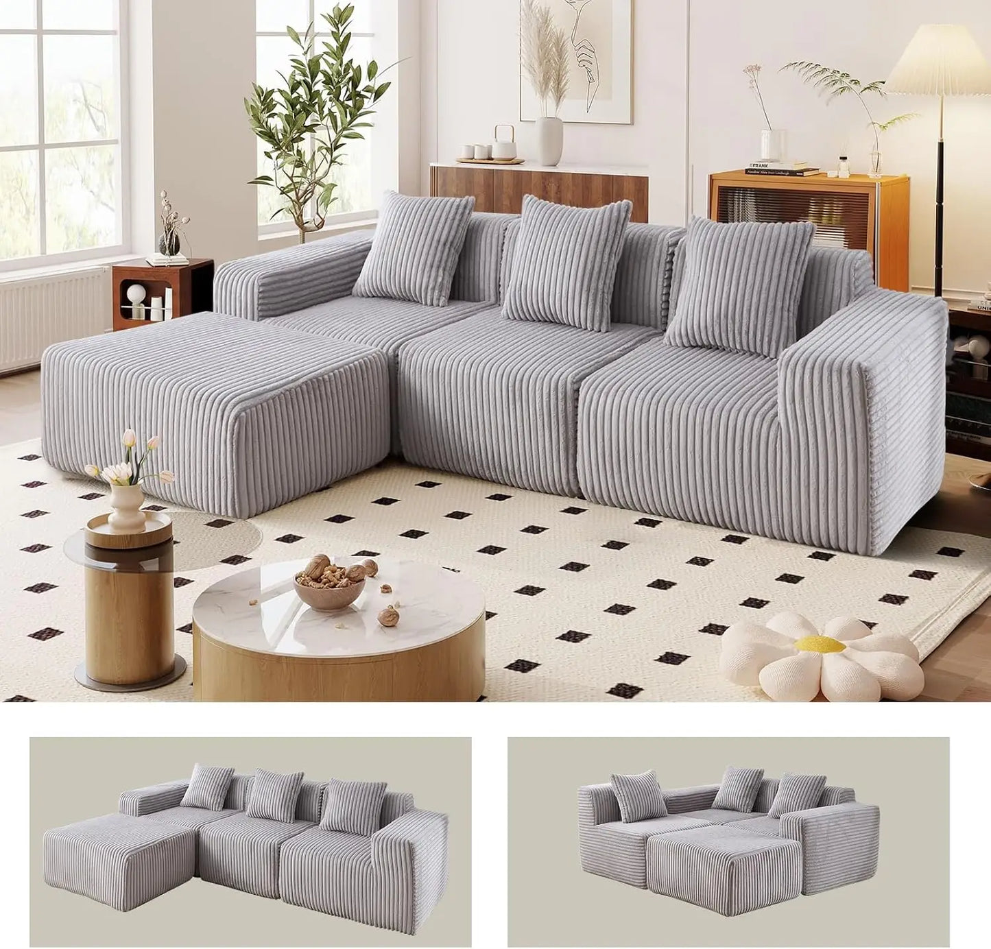 L-Shaped Free Combination Cloud Sofa
