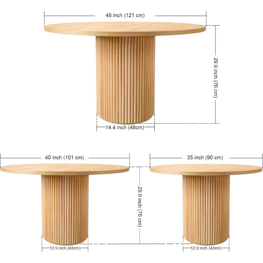 40" Round Farmhouse Dining Table