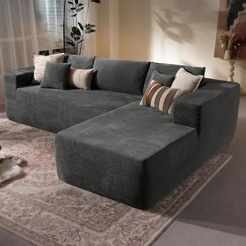106" Super Comfy Cloud Sectional Couch with Chaise