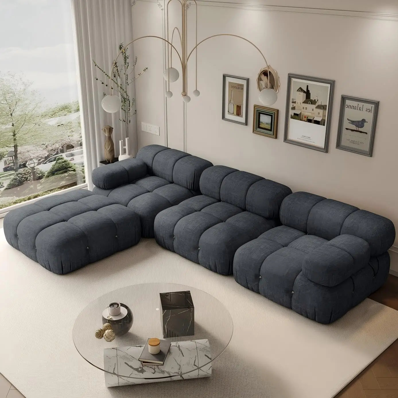 Cloud Modular Compression Sectional Sofa 4 Seater