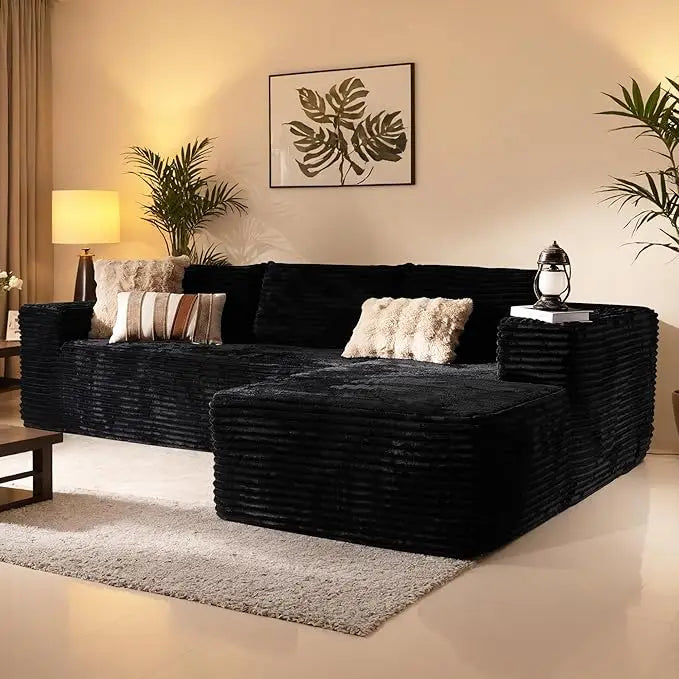 106" Super Comfy Cloud Sectional Couch with Chaise