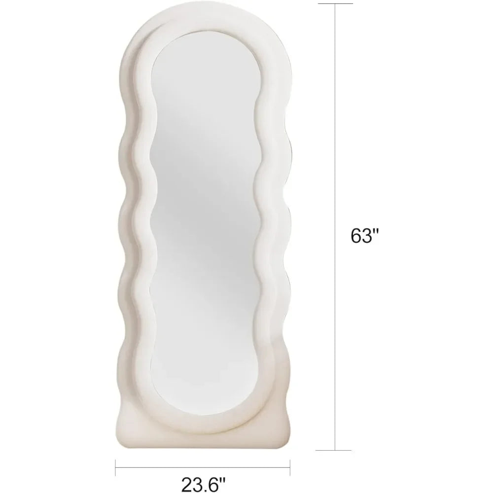 Large Flannel Arched Top Mirror with Lights