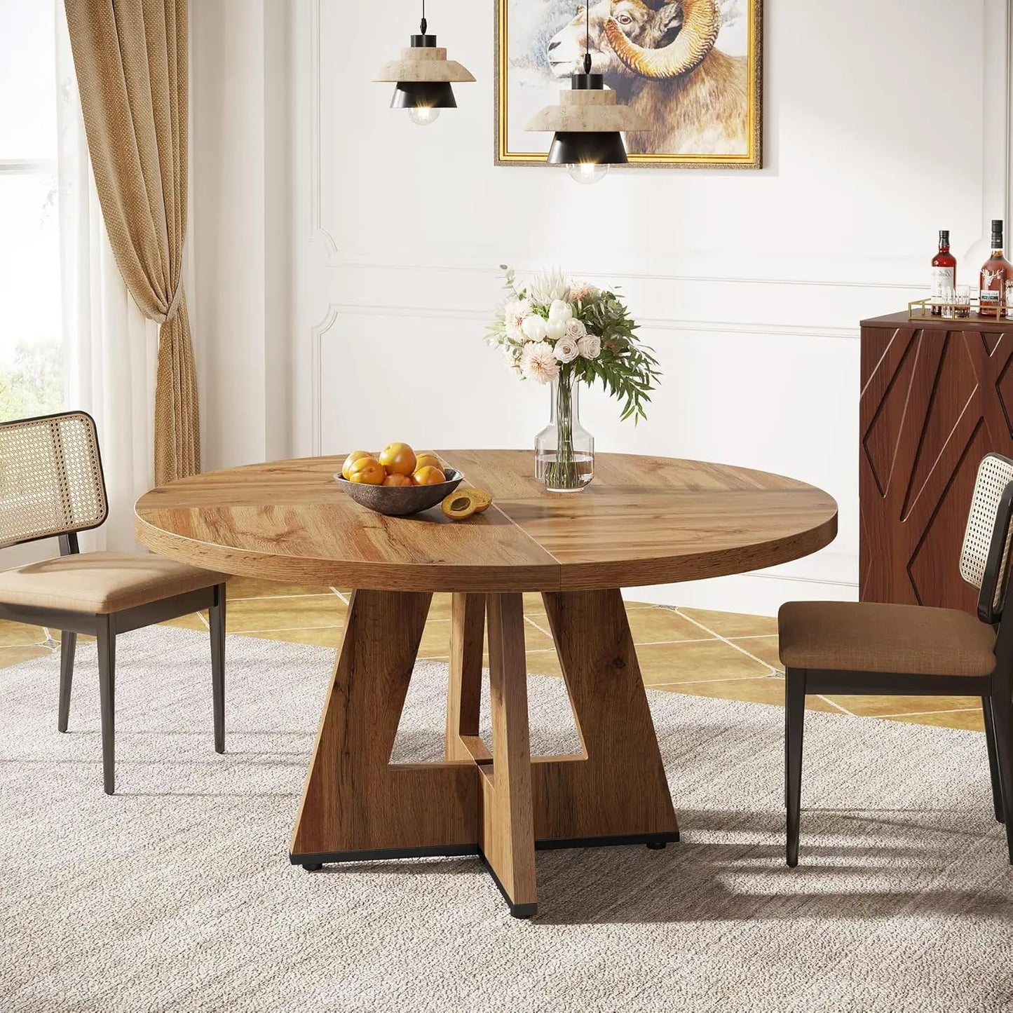 47" Rustic Farmhouse Dining Table for 4