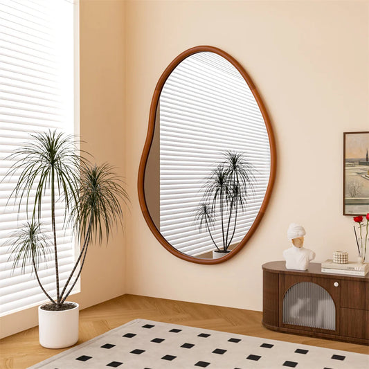Full Length Wood Mirror Wall