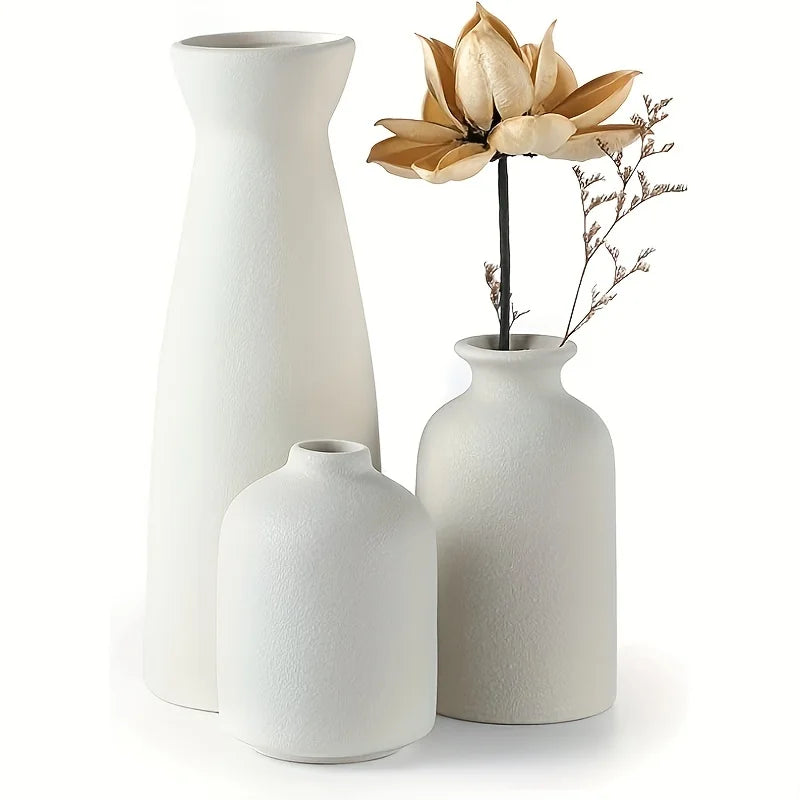 Modern Ceramic Vase Set of 3