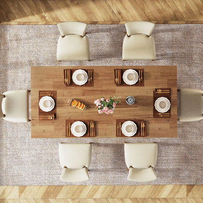 63" Rectangular Farmhouse Dining Table for 4-6
