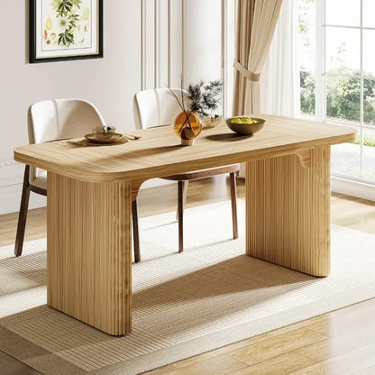 62" Modern Farmhouse Kitchen Dining Table for 4-6 People