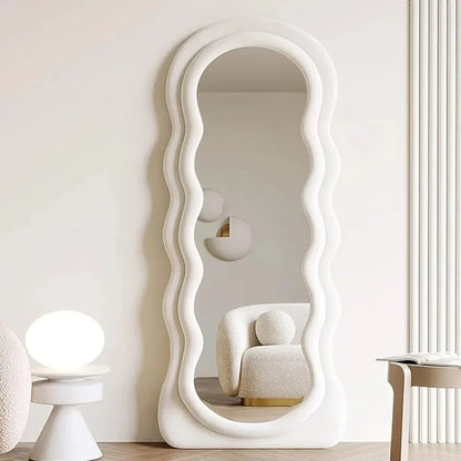 Large Flannel Arched Top Mirror with Lights