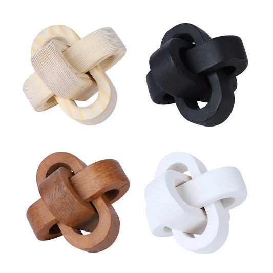 3-Link Hand Carved Wood Chain