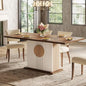 55" Oak Dining Table for 4 to 6 People