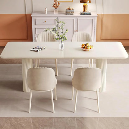 79" Cream White Modern Dining Table